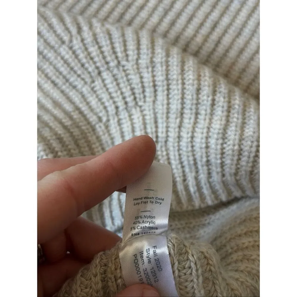 Marine Layer‎ Sweater Elisa V neck Cream Oatmeal Large